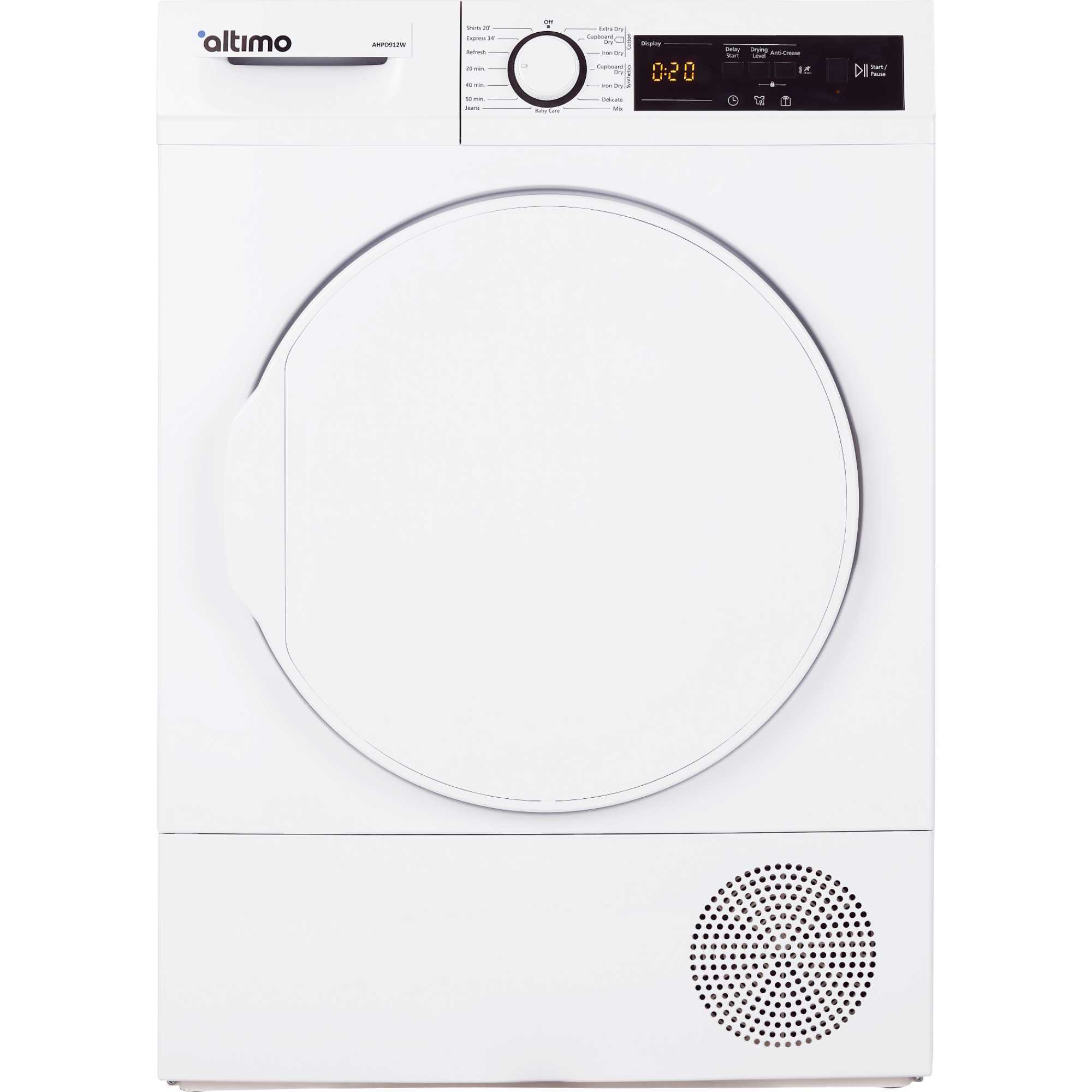 AHPD912W 9kg Heat Pump Tumble Dryer - White